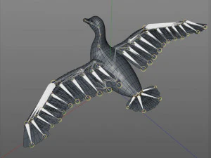 duck pbr bird rigged low poly 3D Model