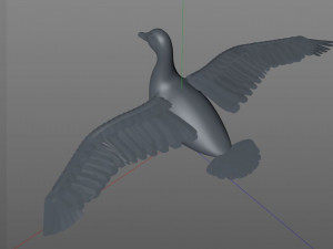 duck pbr bird rigged low poly Model 3D