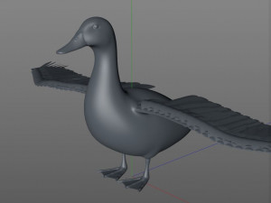 duck pbr bird rigged low poly Model 3D