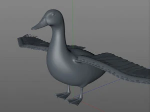 duck pbr bird rigged low poly 3D Model