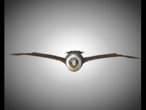 falcon pbr bird rigged low poly Modèle 3D