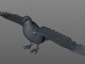 falcon pbr bird rigged low poly Modèle 3D