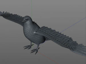 falcon pbr bird rigged low poly 3D Model