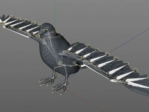 falcon pbr bird rigged low poly 3D Model
