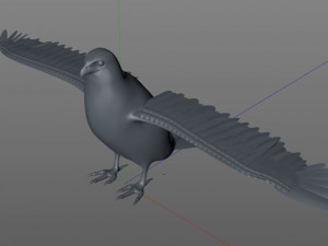falcon pbr bird rigged low poly Modèle 3D
