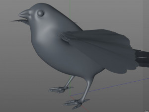 finch pbr bird rigged low poly Model 3D