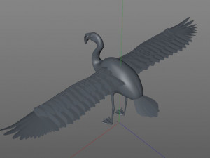 flamingo pbr bird rigged low poly 3D Model