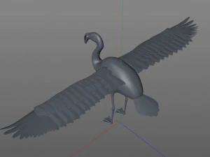 flamingo pbr bird rigged low poly 3D Model