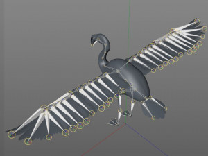 flamingo pbr bird rigged low poly 3D Model