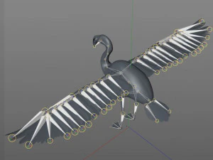 flamingo pbr bird rigged low poly 3D Model