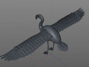 flamingo pbr bird rigged low poly 3D Model