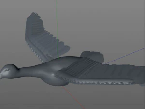 ganso pbr p&aacute;ssaro equipado baixo poli Modelo 3D