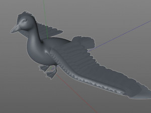 goose pbr bird rigged low poly 3D Model