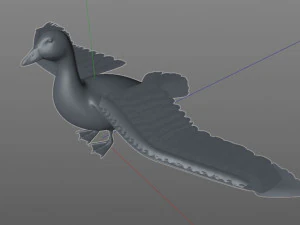 ganso pbr p&aacute;ssaro equipado baixo poli Modelo 3D