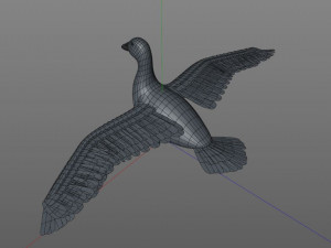 goose pbr bird rigged low poly 3D Model
