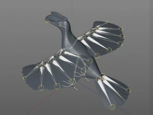 horn bill pbr bird rigged low poly 3D Model