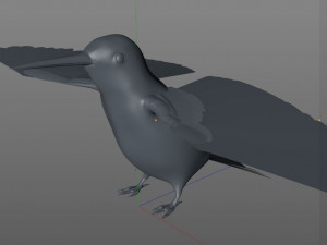 humming bird pbr rigged low poly 3D 模型