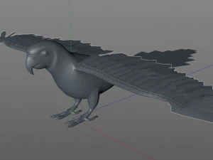 macaw parrot bird pbr rigged low poly 3D Model