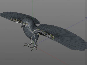 gufo uccello pbr truccato low poly Modello 3D