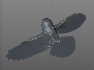 owl bird pbr rigged low poly Modello 3D