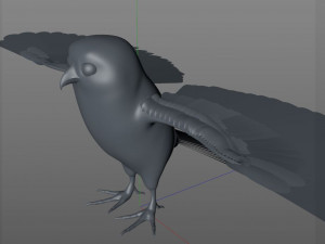 owl bird pbr rigged low poly Modello 3D