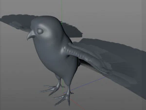 gufo uccello pbr truccato low poly Modello 3D