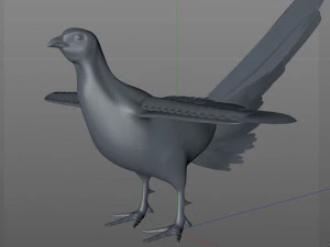 pheasant bird pbr rigged low poly 3D Model