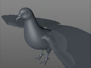 pigeon bird pbr rigged low poly 3D 모델