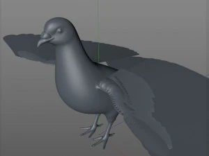 कबूतर पक्षी पीबीआर रिग्ड लो पॉली 3D मॉडल