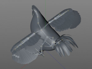 rooster cock bird pbr rigged low poly Modelo 3D