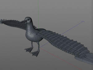 seagull bird pbr rigged low poly 3D Model