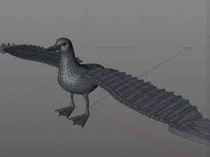 seagull bird pbr rigged low poly 3D Model
