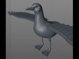 seagull bird pbr rigged low poly 3D Model