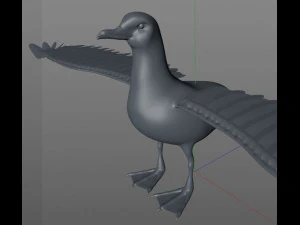 seagull bird pbr rigged low poly 3D Model