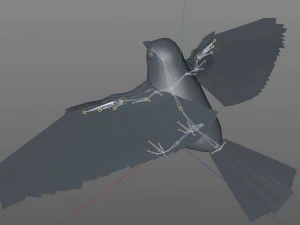 sparrow bird pbr rigged low poly 3D Model