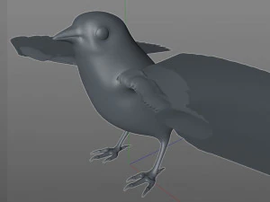sparrow bird pbr rigged low poly 3D Model