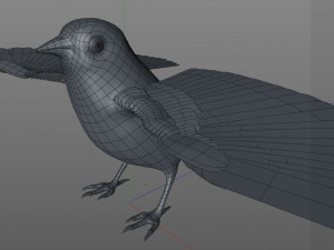 sparrow bird pbr rigged low poly 3D Модель