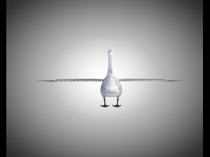 swan bird pbr rigged low poly 3D Model