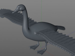 swan bird pbr rigged low poly 3D Model