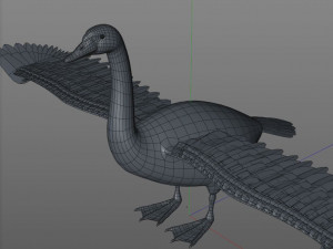 swan bird pbr rigged low poly 3D Model