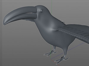 toucan bird pbr rigged low poly 3D 모델
