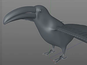 toucan bird pbr rigged low poly 3D Model