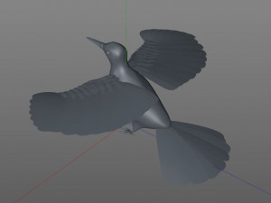 woodpecker bird pbr rigged low poly 3Dモデル