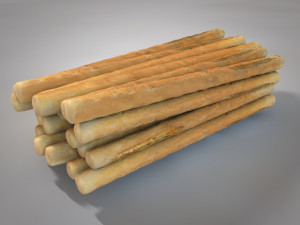 bread sticks 3D Model