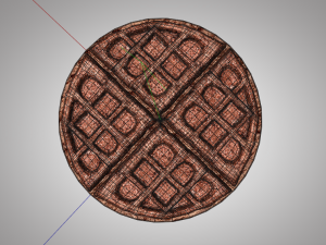 chocolate waffels Model 3D