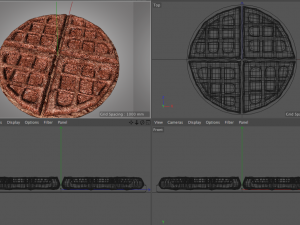 chocolate waffels Model 3D