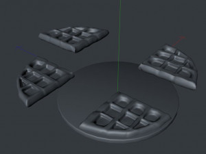 chocolate waffels Model 3D