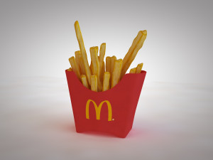 french fries Model 3D