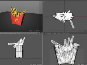 french fries Model 3D