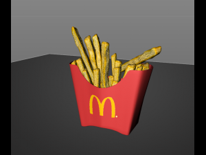 french fries Model 3D